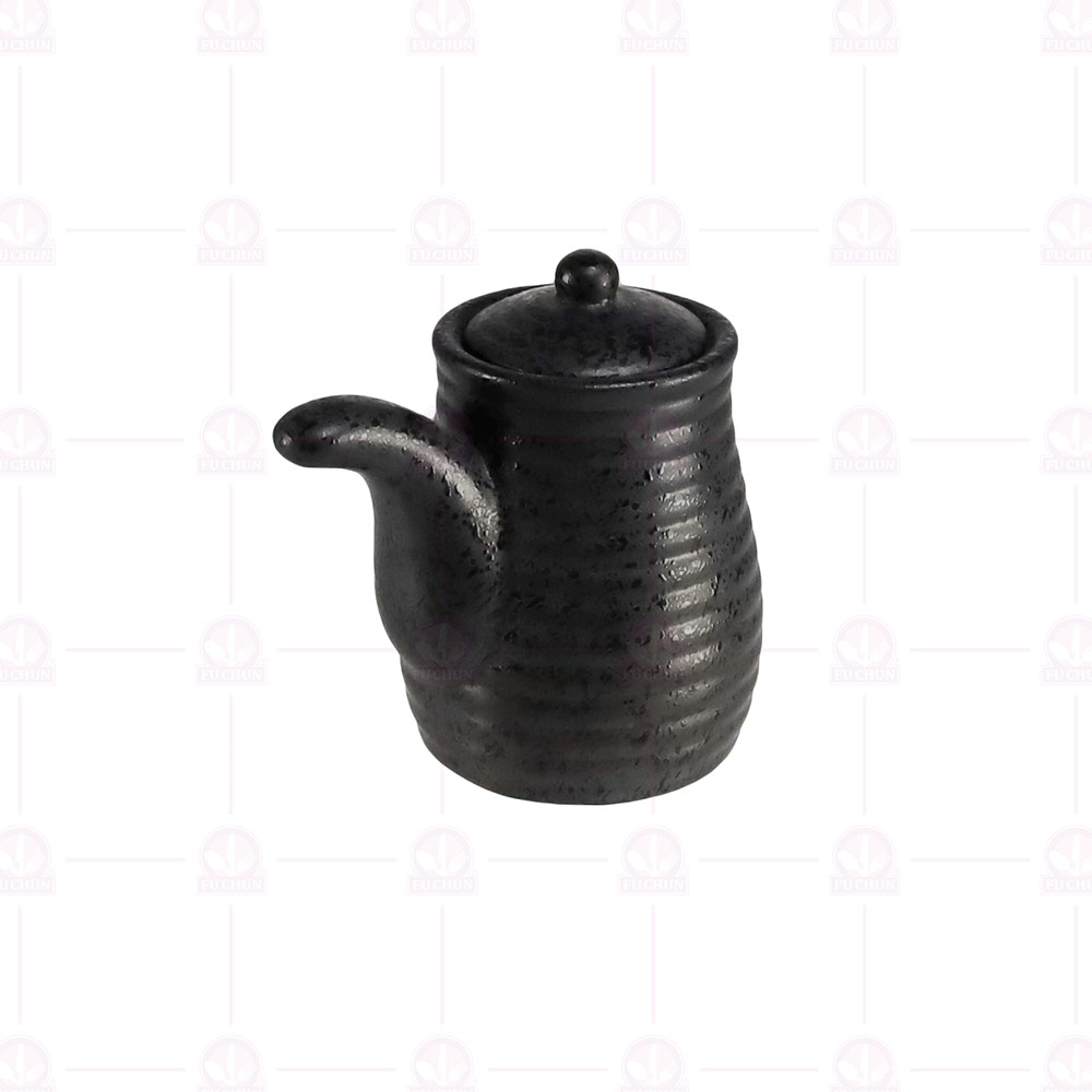 【宜瓷】黑天目醬油瓶(144入/箱)