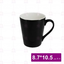 色釉斜口杯 黑