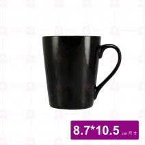 色釉斜口杯 黑