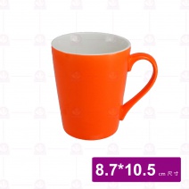 色釉斜口杯 橙