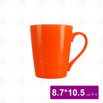 色釉斜口杯 橙