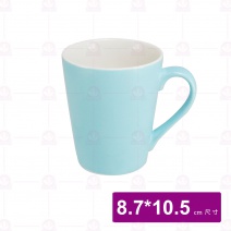 色釉斜口杯 天藍