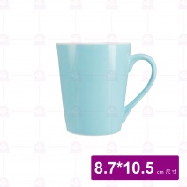 色釉斜口杯 天藍