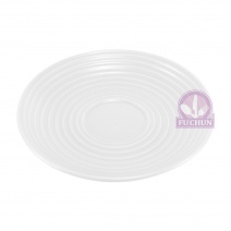 B21A36-5.5W 條絨咖啡碟 5.5吋-白 Φ13.3xH2cm