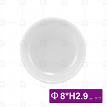 D94A36-3.25W 條絨矮碗 3.25吋-白 Φ8xH2.9cm
