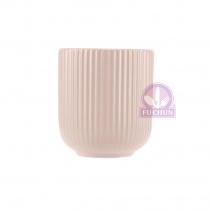 T80A38R 韓式條絨茶杯-粉 Φ7xH8cm(無附碟)