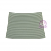D96A37-6.9G 正方條絨盤 6.9吋-綠 17.5x17.5xH2.3cm
