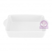 D98A36-9W 長方條絨烤盤 9吋-白 22.5x14.7xH4.2cm