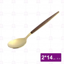 瓦爾不鏽鋼木紋金系列咖啡匙