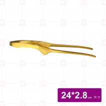 【金太郎】日式不鏽鋼鍍鈦尖頭立式烤肉夾 24x2.8cm