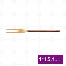瓦爾不鏽鋼木紋金系列水果叉