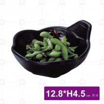 【HS】JA152陶面梅花天水碗 -黑(24入/盒)