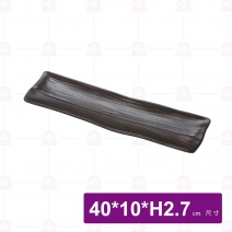【HS】JA203陶面長形燒物盤 -黑(12入/盒)