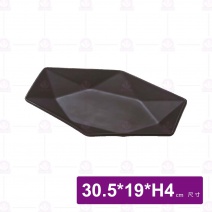 【HS】JA204陶面菱型缽-黑(12入/盒)