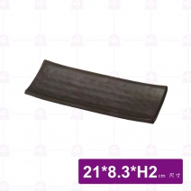 【HS】JA205陶面燒物盤-黑(12入/盒)