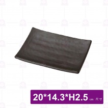 【HS】JA207陶面燒物盤-黑(12入/盒)