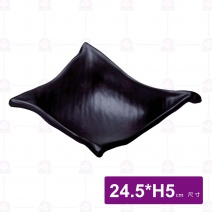 【HS】JA247陶面角刺深缽 9.5吋-黑(6入/盒)