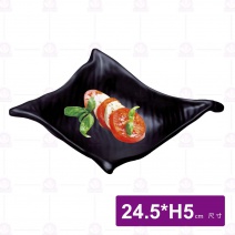 【HS】JA247陶面角刺深缽 9.5吋-黑(6入/盒)