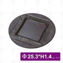 【HS】JA250陶面禾香料理盤-黑(12入/盒)