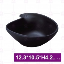 【HS】JA303陶面勾型缽(小) -黑(24入/盒)