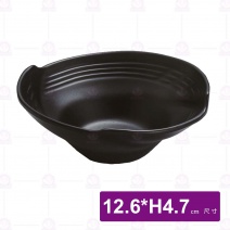 【HS】JA311陶面風雅翅碗(小)-黑(24入/盒)
