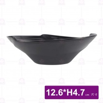 【HS】JA311陶面風雅翅碗(小)-黑(24入/盒)