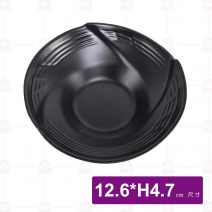 【HS】JA311陶面風雅翅碗(小)-黑(24入/盒)
