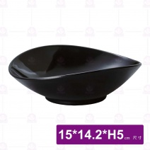 【HS】JA317陶面蛋型深缽(小)-黑(24入/盒)