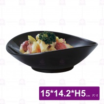 【HS】JA317陶面蛋型深缽(小)-黑(24入/盒)