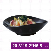 【HS】JA318陶面蛋型深缽(大)-黑(12入/盒)