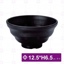 【HS】JA331陶面粗螺紋碗 -黑(12入/盒)
