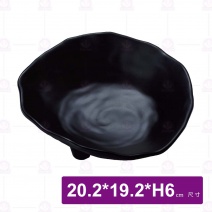 【HS】JA335陶面旋窩碗-黑(6入/盒)