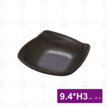 【HS】JA805陶面螺紋小菜碟3.8吋-黑(12入/盒)