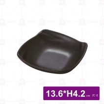 【HS】JA807陶面螺紋小菜碟 5.3吋-黑(24入/盒)