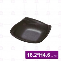 【HS】JA808陶面螺紋小菜碟 6.3吋-黑(12入/盒)