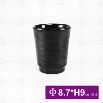 【HS】JA140 陶面日式茶杯-黑色(12入/盒)