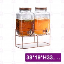 PARTY冷飲壺2入附架-3.5L(玫瑰金)