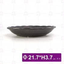 8.75吋綠花-曲邊波浪圓盤