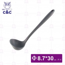 【C&C】 真新矽膠湯杓(灰)-30cm