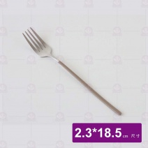 星湛不鏽鋼甜品叉 棕色