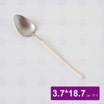 星湛不鏽鋼甜品匙 象牙白