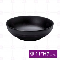 【HS】JA157陶面稻香飯碗-黑色(12入/盒)