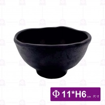 【HS】JA166 陶面石紋碗-黑色(24入/盒)