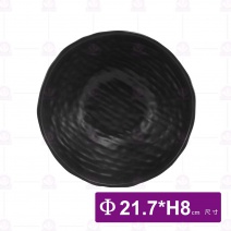 【HS】JA327陶面岩燒拉麵碗 8.5吋-黑(12入/盒)