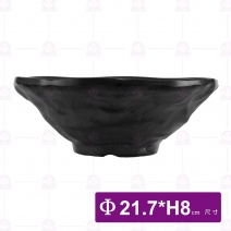 【HS】JA327陶面岩燒拉麵碗 8.5吋-黑(12入/盒)