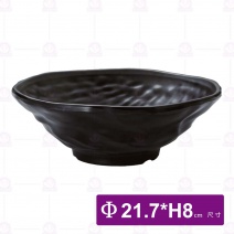 【HS】JA327陶面岩燒拉麵碗 8.5吋-黑(12入/盒)