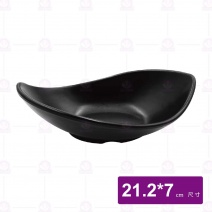 【HS】JA323 陶面扁舟盅-黑(12入/盒)