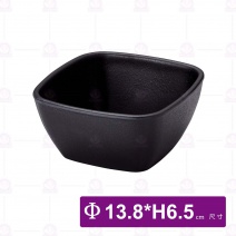 【HS】JA341陶面四方碗 黑(12入/盒)