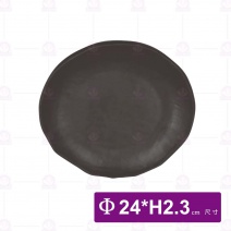 【HS】JA527-10陶面石紋圓盤 黑色(12入/盒)