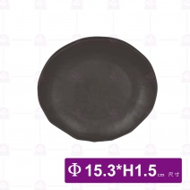 【HS】JA527-6陶面石紋圓盤-黑色(24入/盒)